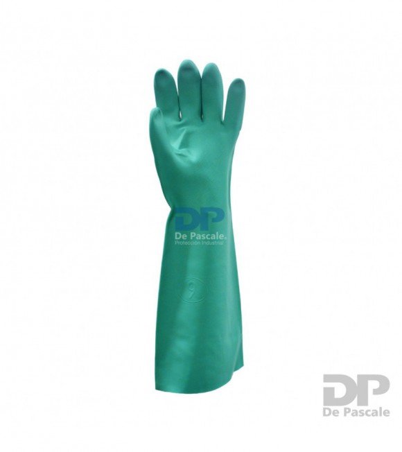 GUANTE ACRILO NITRILO PESADO VERDE FLOCADO